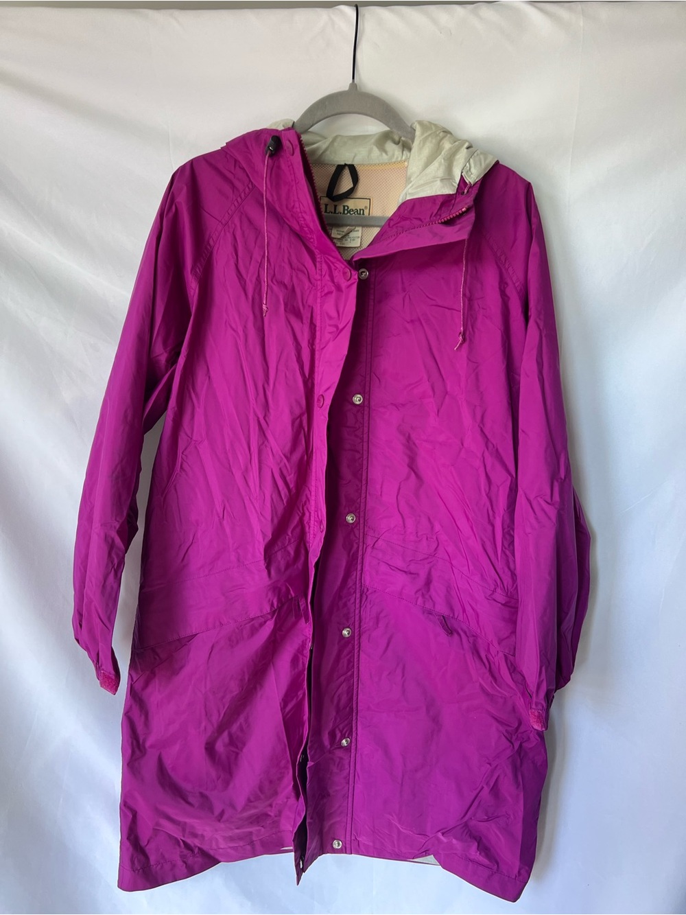 Women’s Vintage L.L. BEAN Purple Gore-Tex Long Rain Jacket Windbreaker